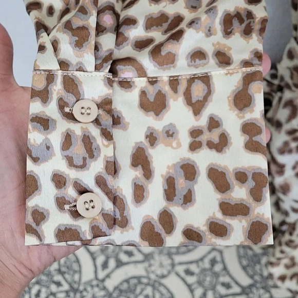 Pretty Little Thing Nude Satin Cheetah Print Dress - Picture 13 of 14